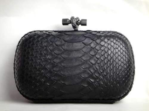 Bottega Veneta Clutches New Knot 8651 Black Snake